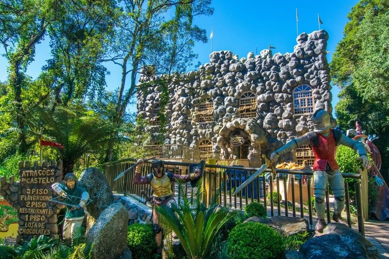 Dinossauro em tamanho real no Parque Terra Mágica Florybal